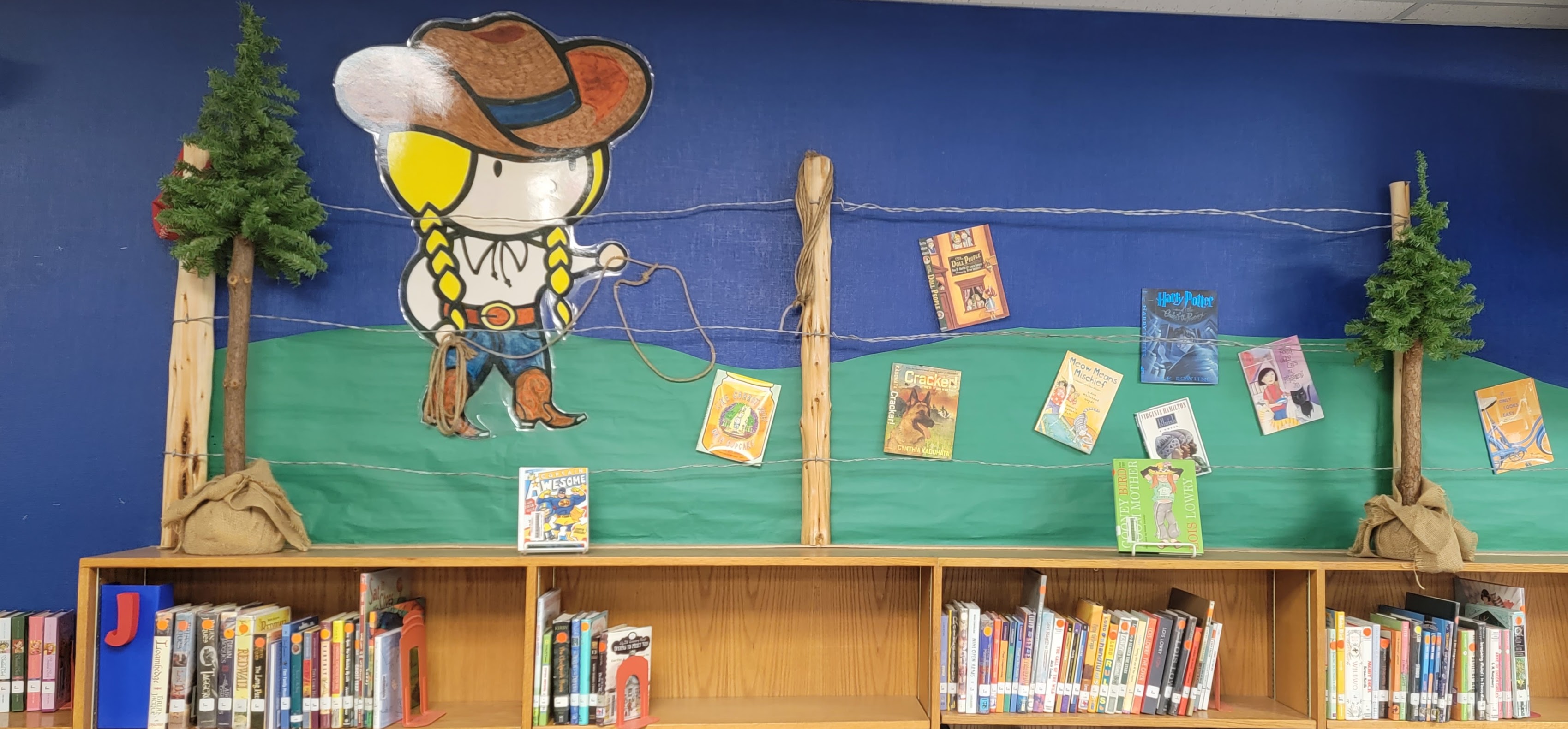 Picture of a Cowgirl and books