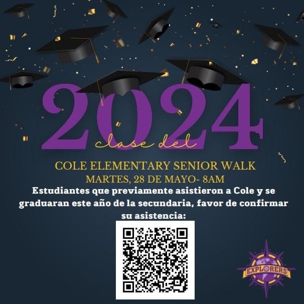 flyer for the 2024 senior walk in Spanish 