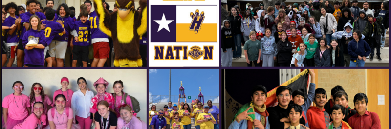 Photo collage of Hobby Middle School Students and activities