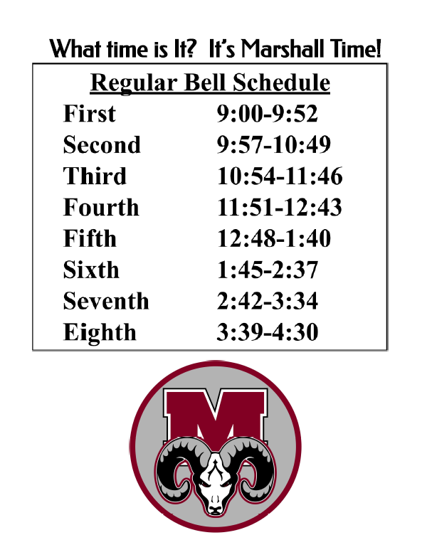 Marshall HS Bell Schedule 2021-22