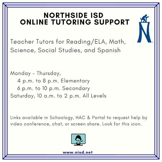 Northside ISD Online Tutoring Support