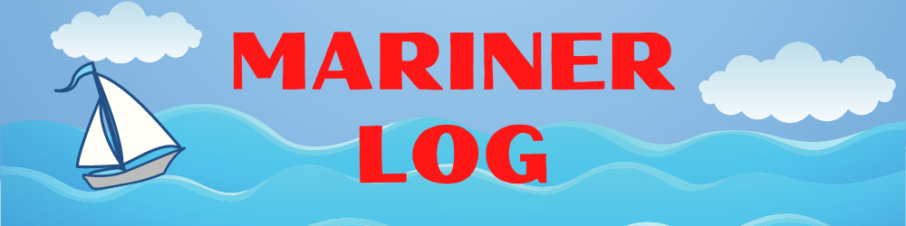 Banner of a Sailboat at sea with the title "Mariner Log"