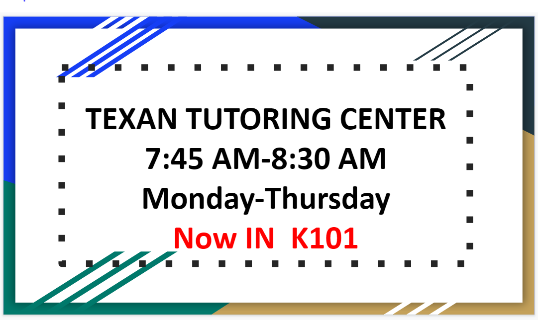 Texan Tutoring Center days and times