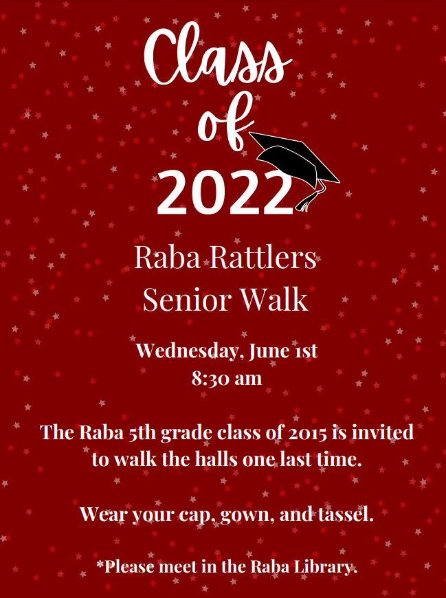 Raba Senior Walk flyer