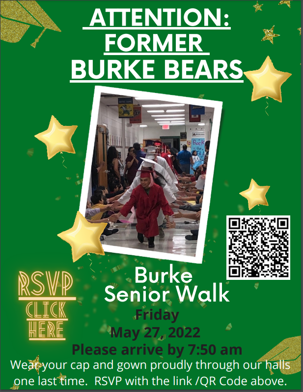 Burke Elementary Senior Walk flyer