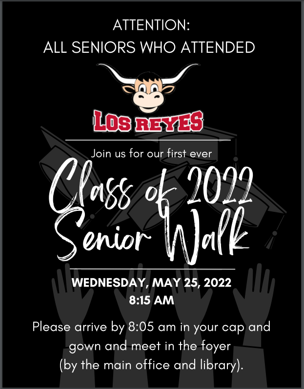 Los Reyes Senior Walk flyer