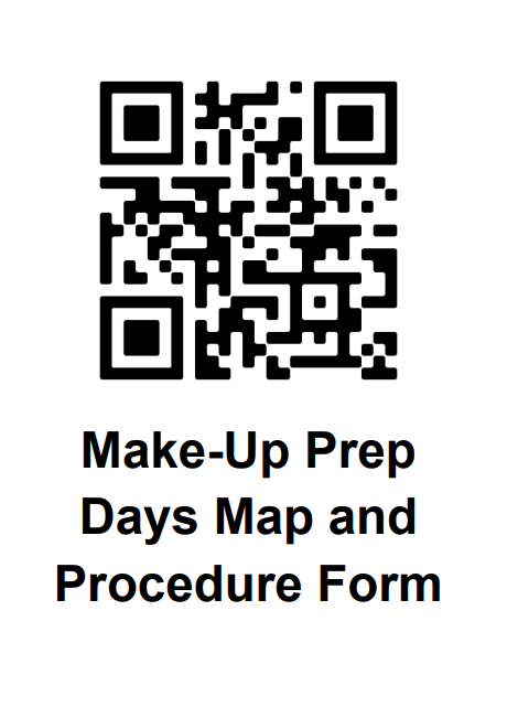 Makeup Prep Days Map & Procedures Form