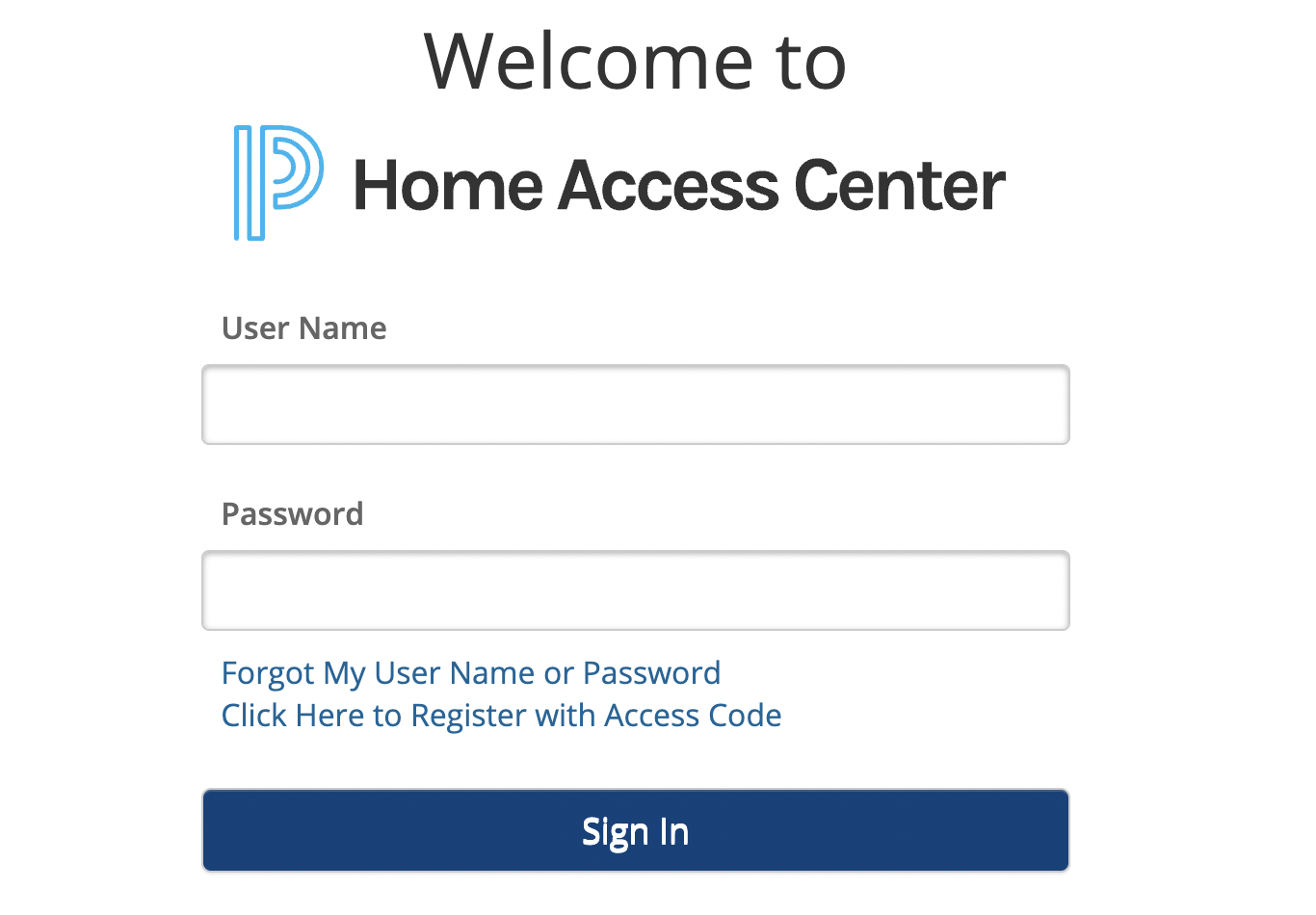 Home Access Center Login Prompt