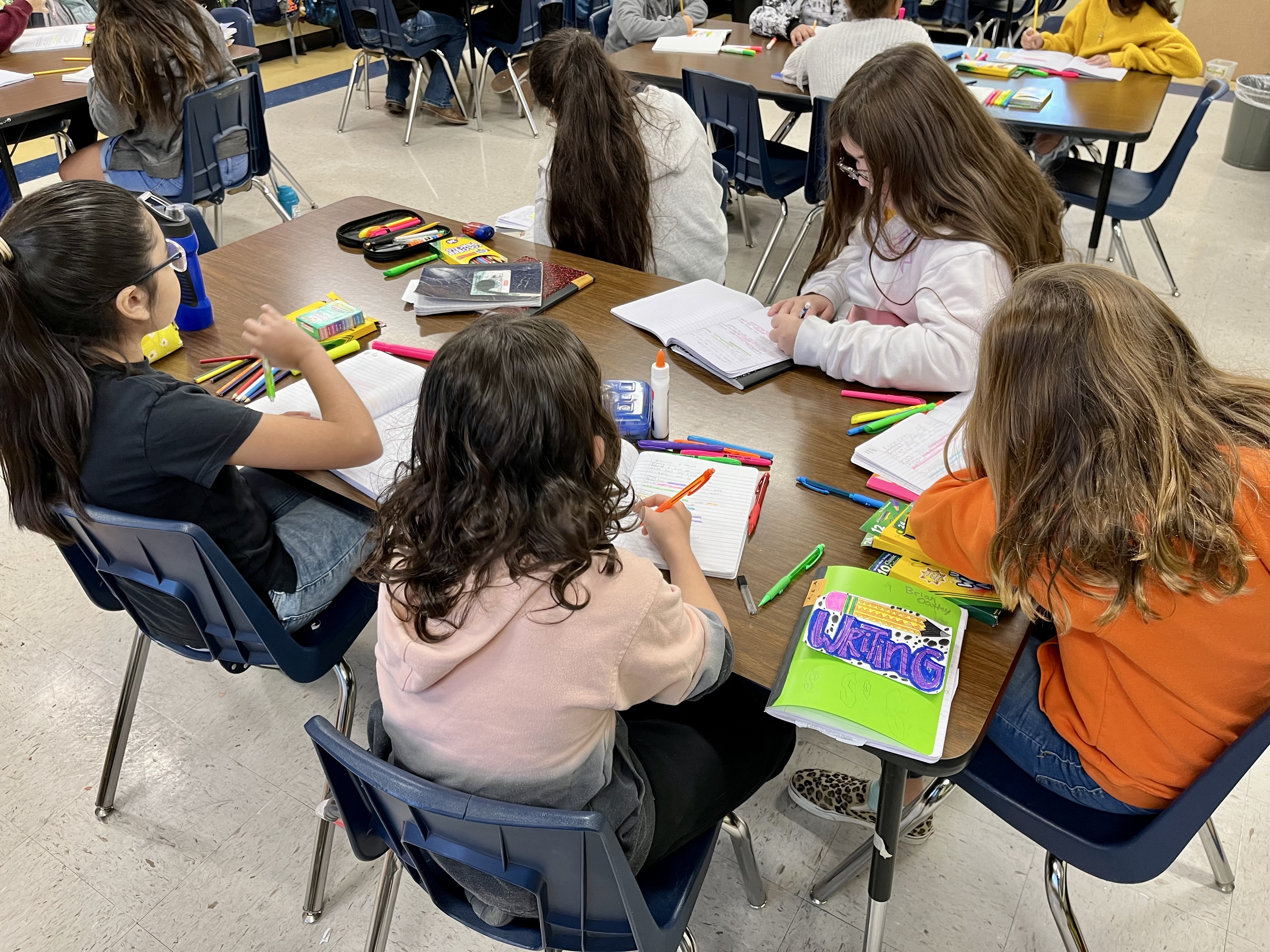 Students writing in their journals