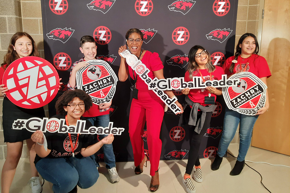 Zachry Magnet teacher and students