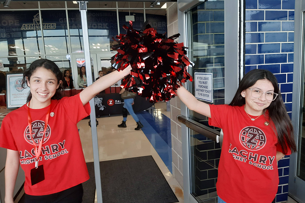 Zachry Magnet student greeters