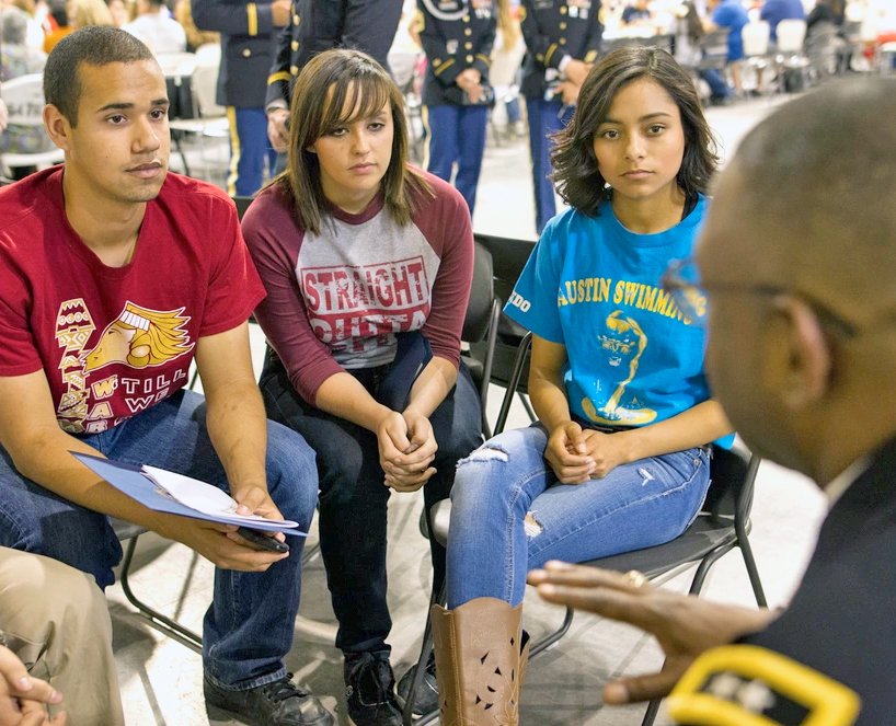 Students with school counselor