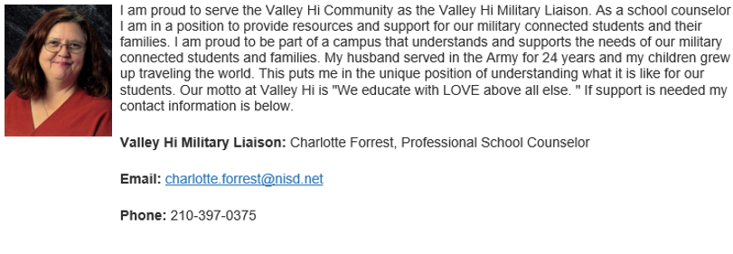 Headshot of Mrs. Forrest w/ description