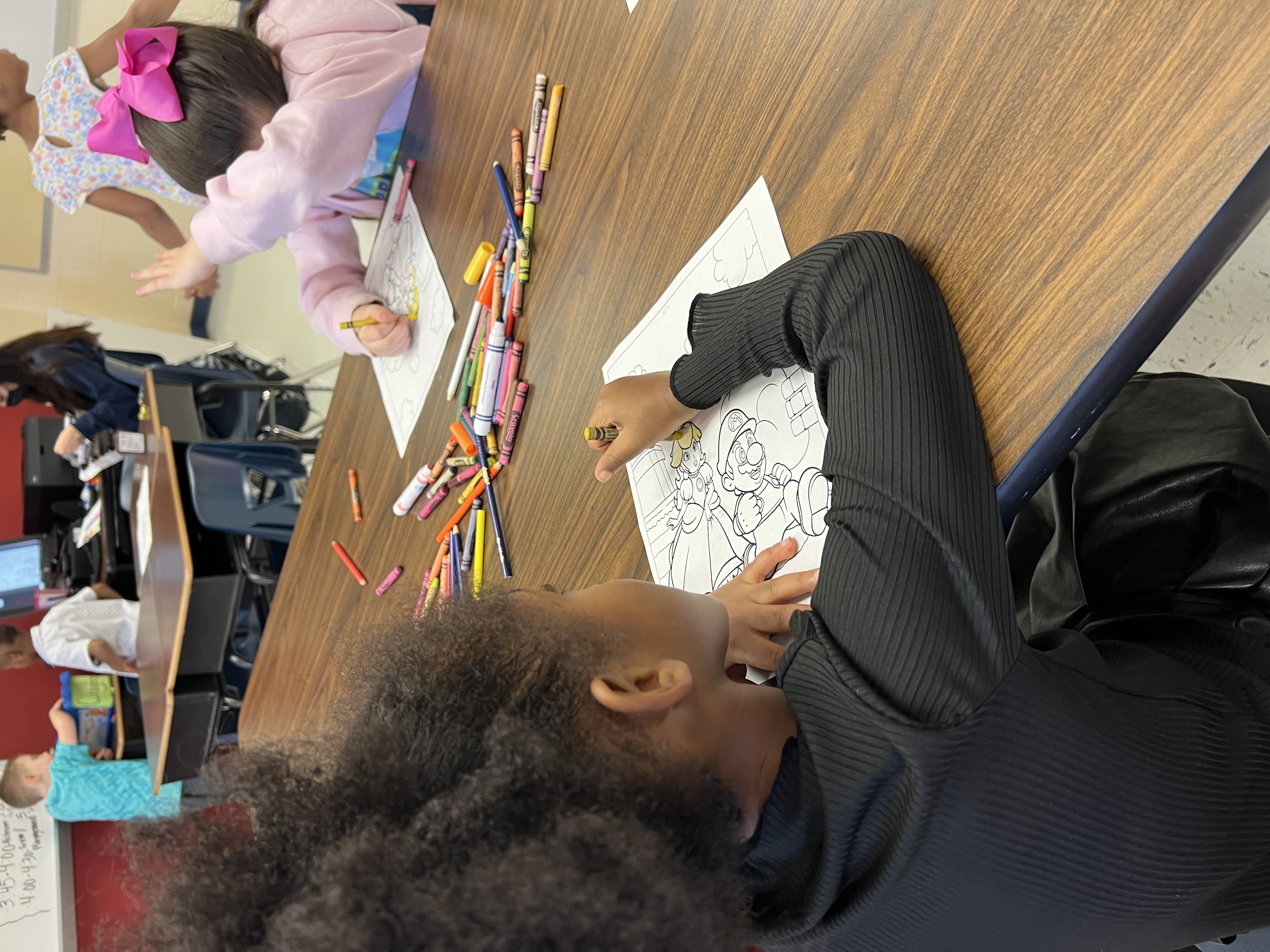 student working during learning tree time