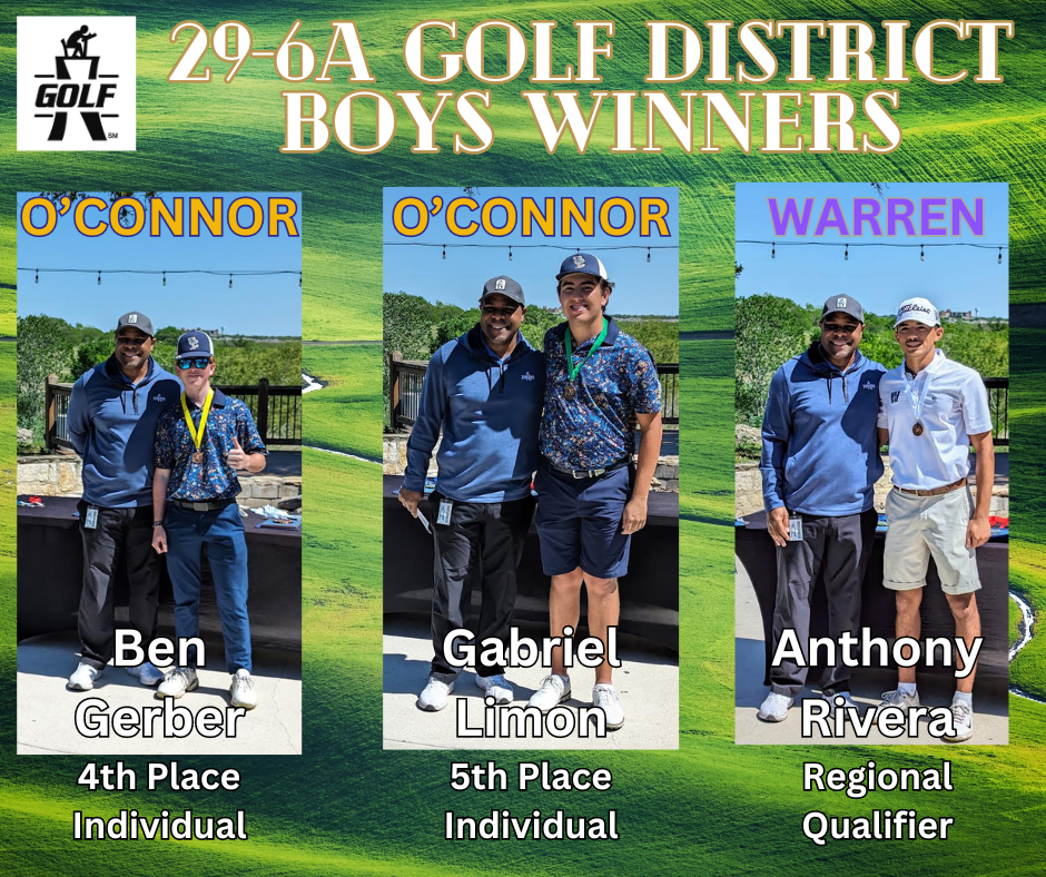 BOYS 29-6A DISTRICT GOLF RESULTS