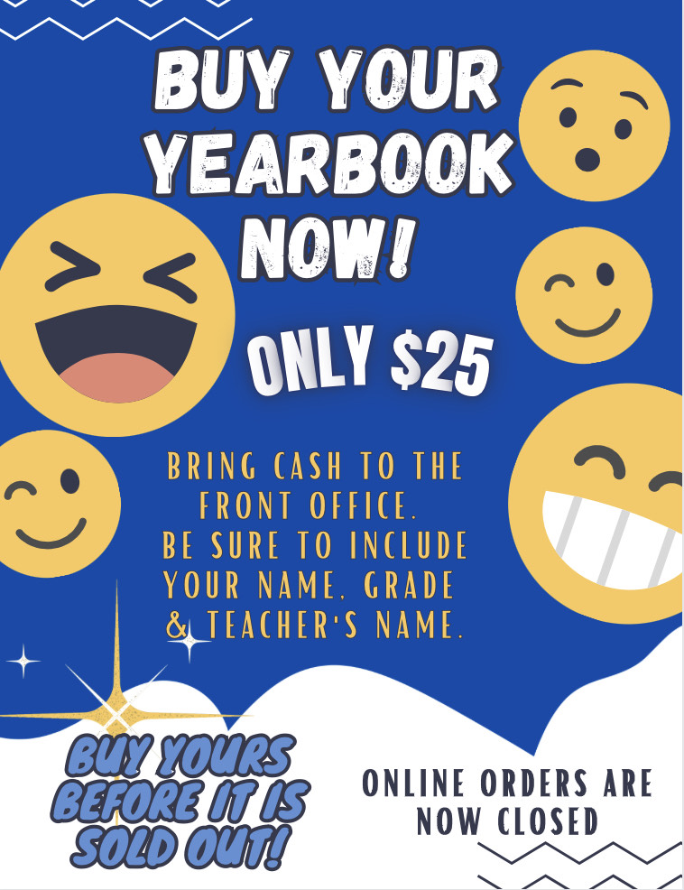 Buy your yearbook Now flyer