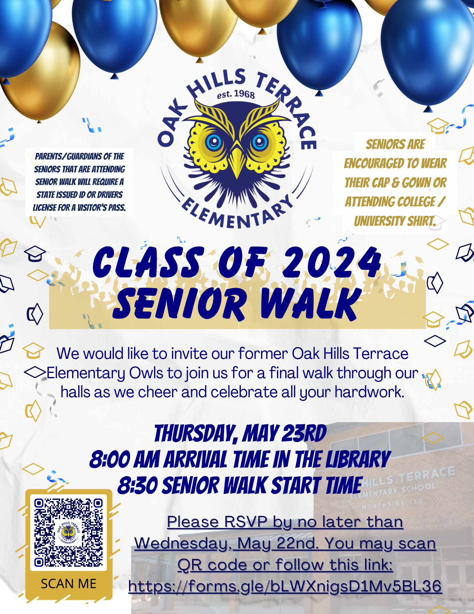Class of 2024 Senior Walk Flyer