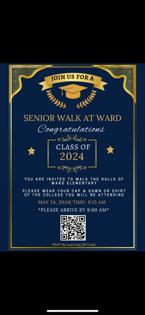 Ward Elementary Senior Walk Flyer
