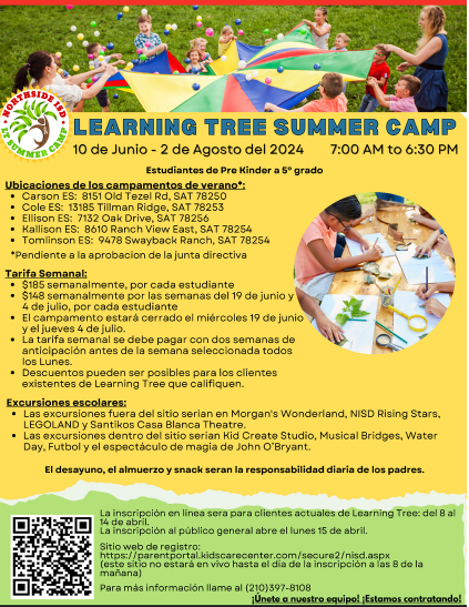 LEARNING TREE SUMMER CAMP ESPANOL