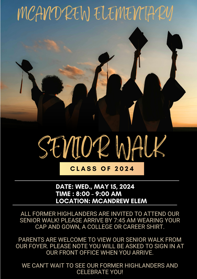 Senior walk flyer with meeting information stated above.