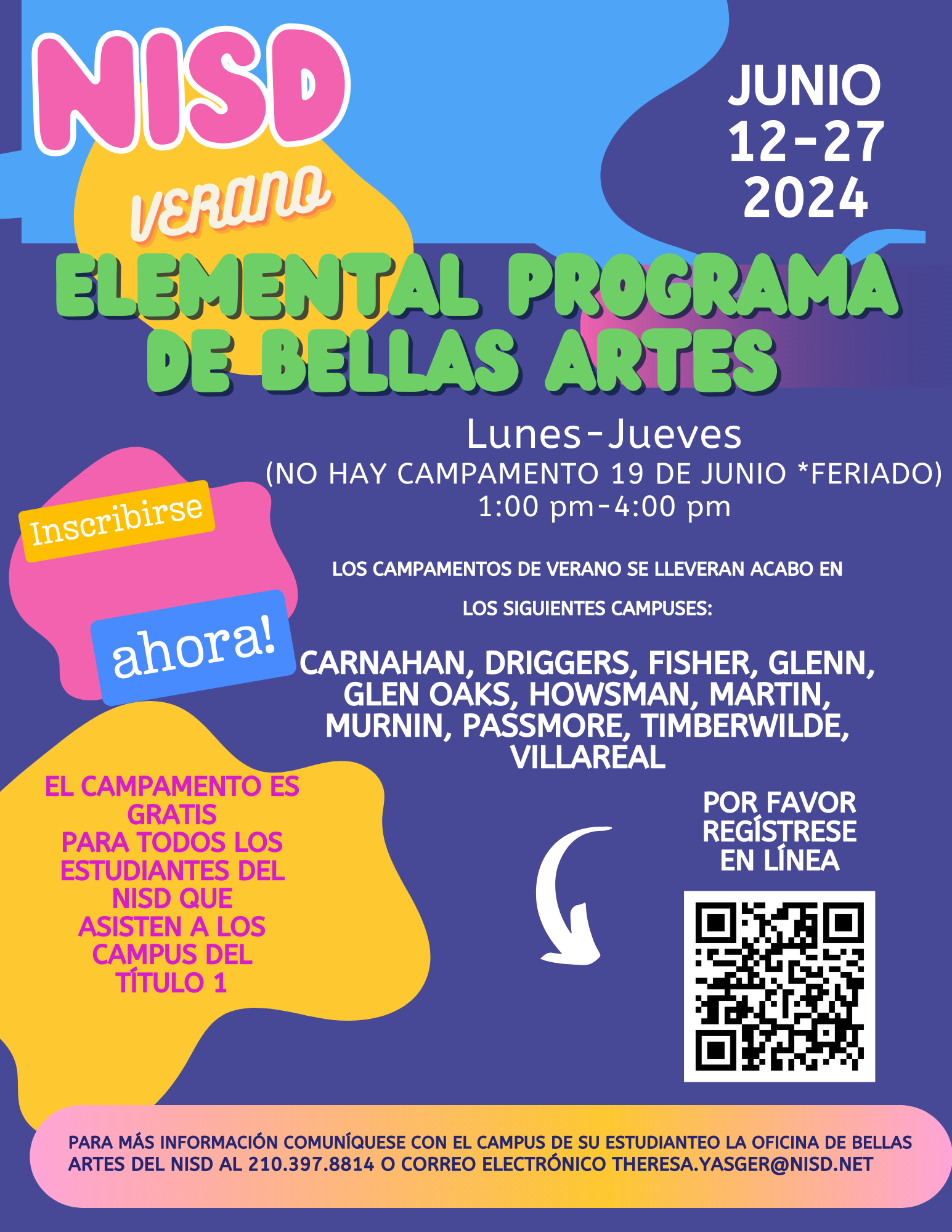 Spanish Art Camp Poster