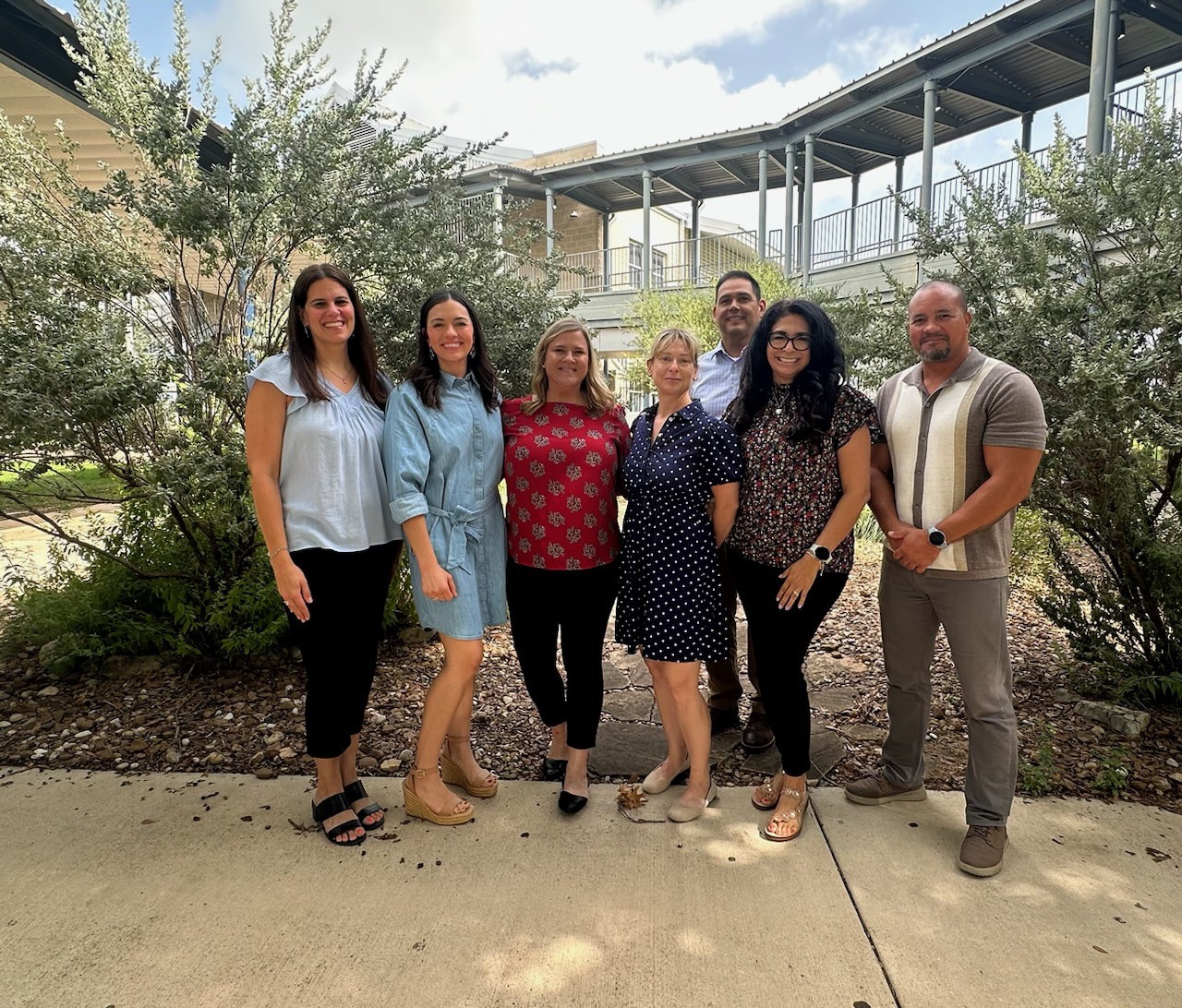A group photo of our counselors outside.