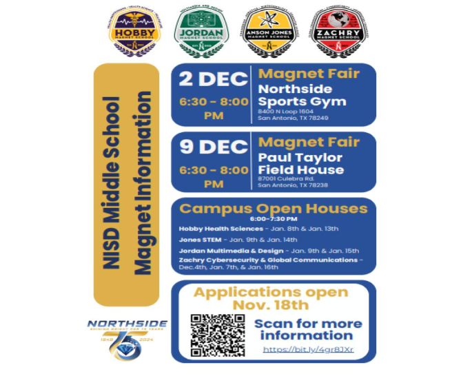NISD Middle School InformationApplications Close Tuesday