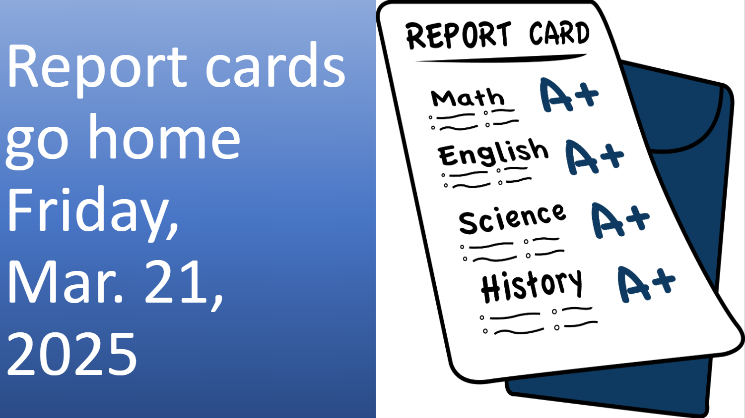 Report Cards Go Home, HAC Information and More  ~ March 21, 2025