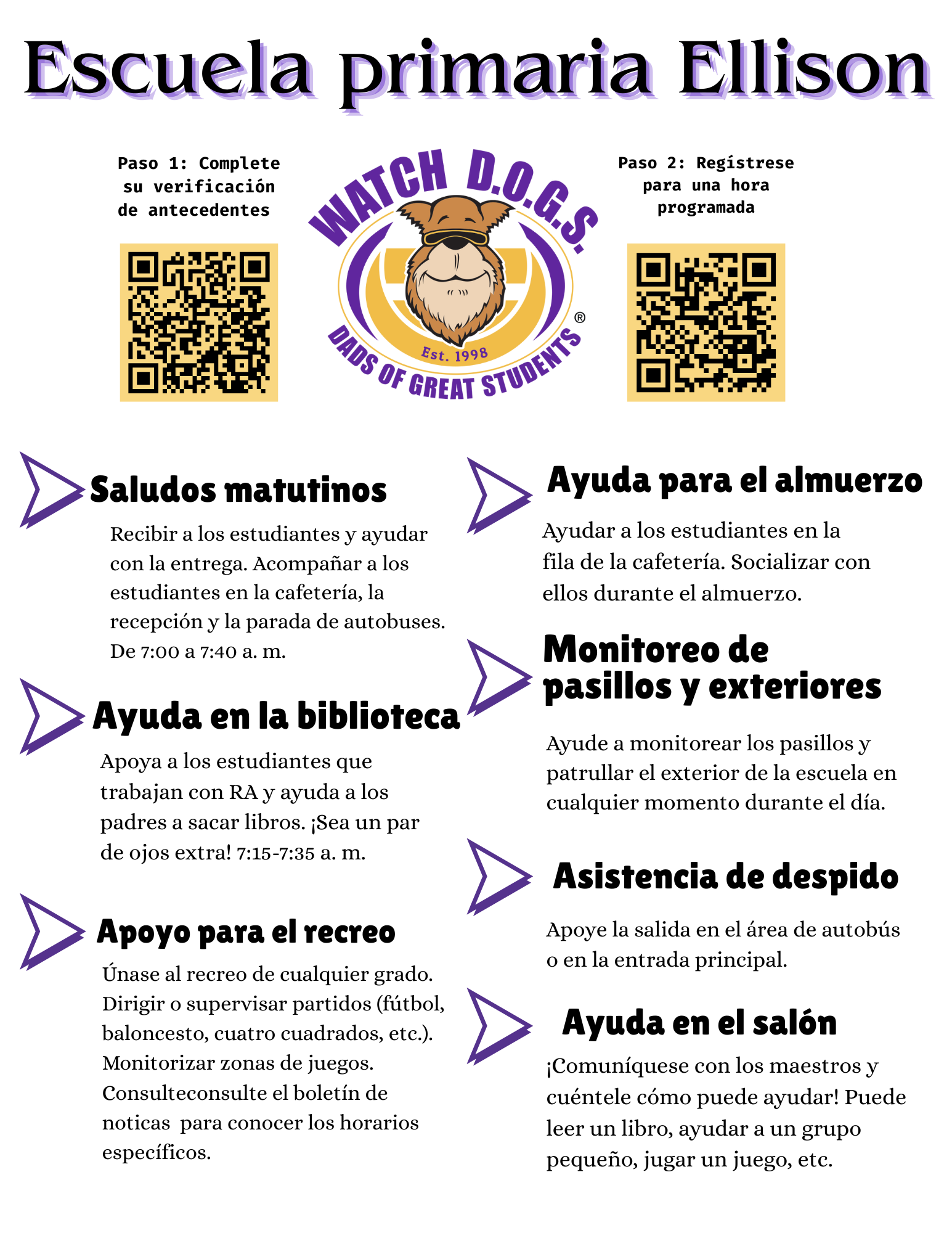 Ellison Watch DOG Flyer full details on the flyer listed below