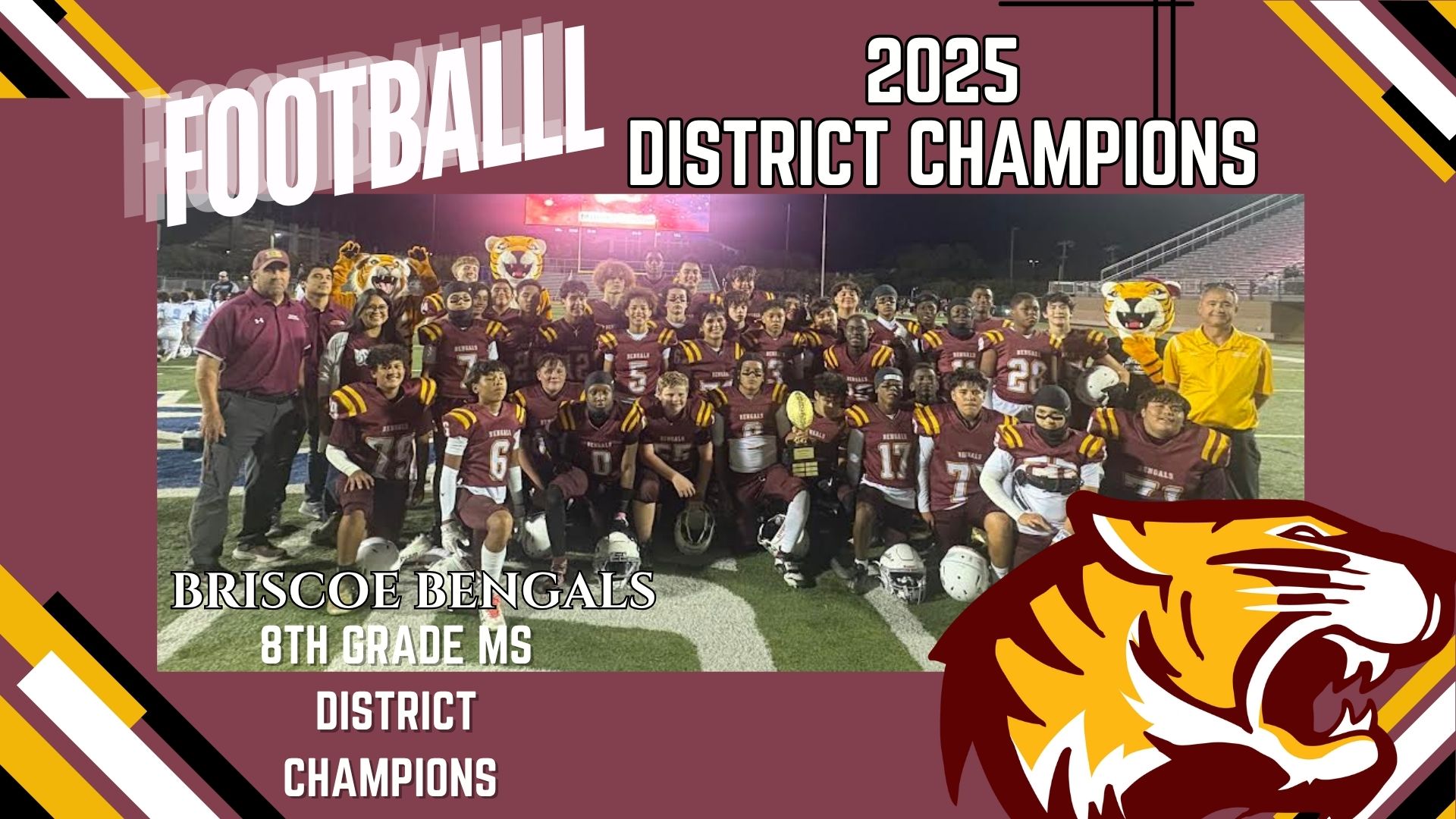 BRISCOE 2025 MS FB DISTRICT CHAMPIONS