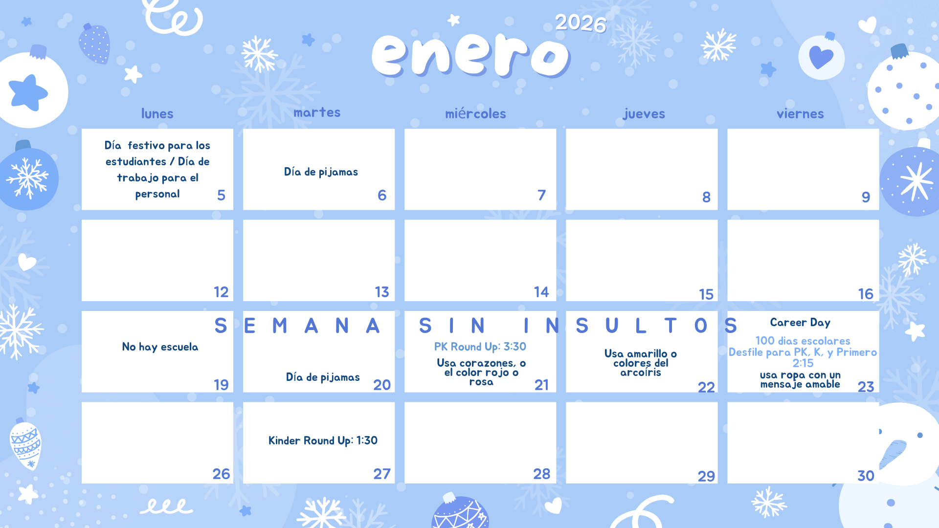 eventos de enero