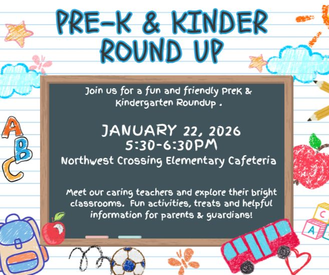 Pre-K & Kinder Round Up Flyer