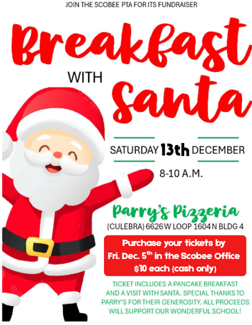 santa breakfast flyer