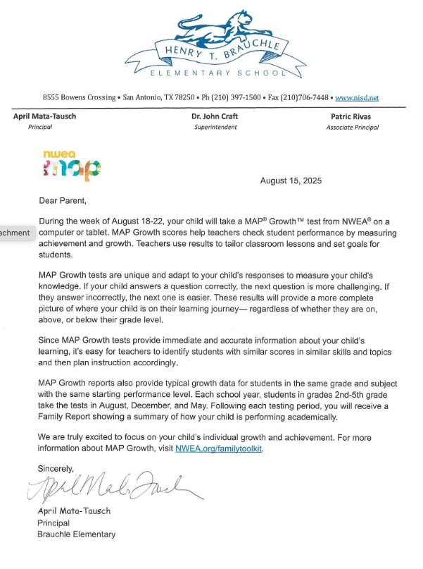 screenshot of letter
