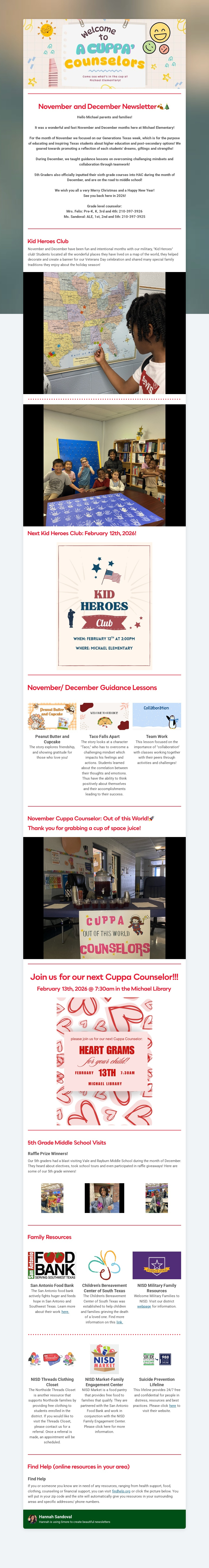 Counselors' Newsletter