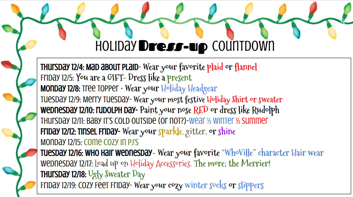 steubing dress up days flyer