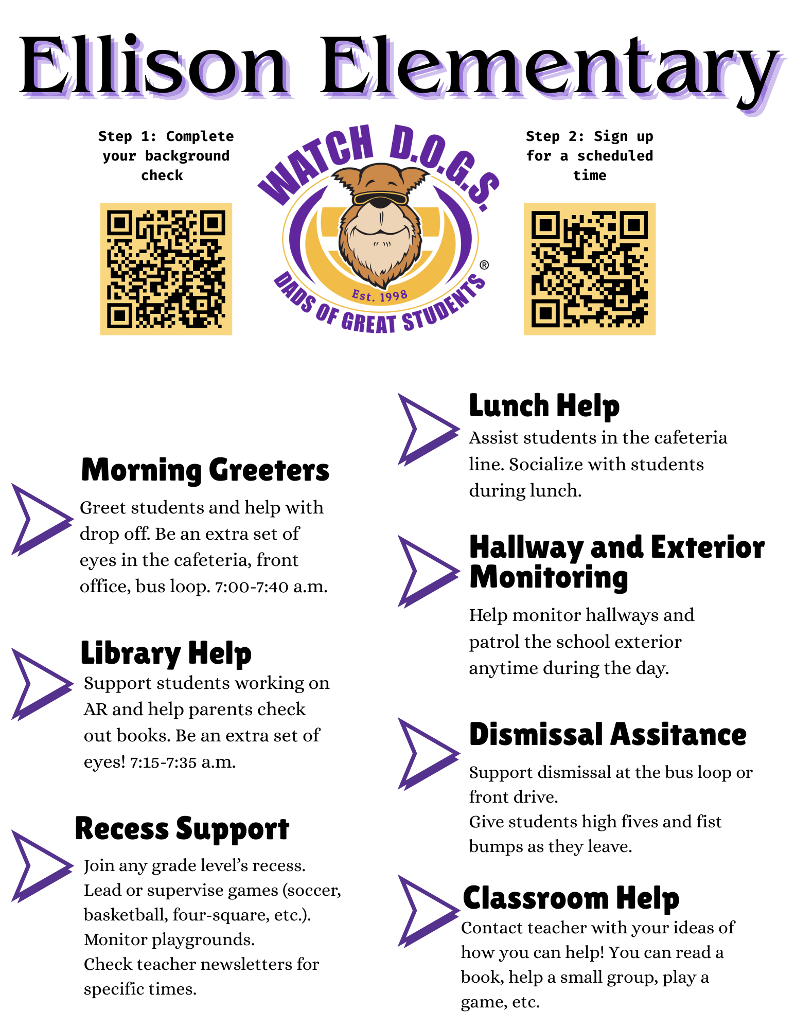 Ellison Watch DOG Flyer full details on the flyer listed below