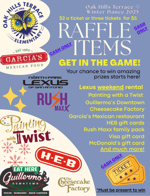 Winter Dance Raffle items