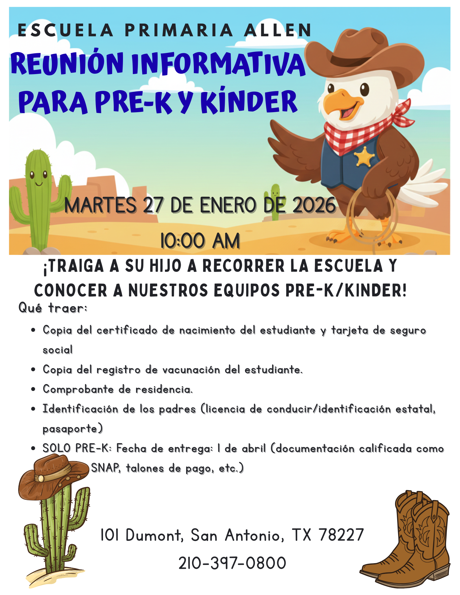 Pre-k & Kinder Round up Flyer 