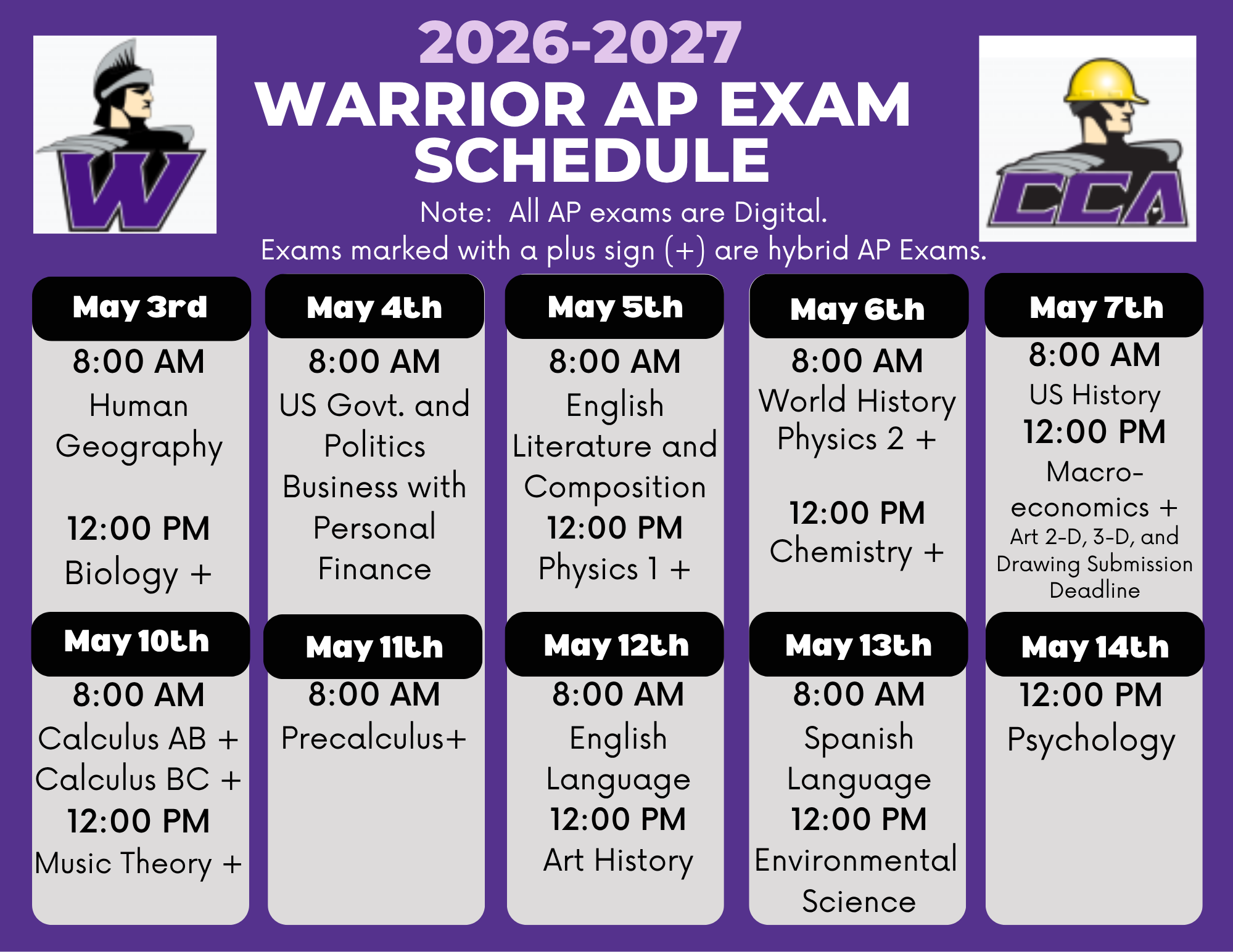 AP Exam Schedule