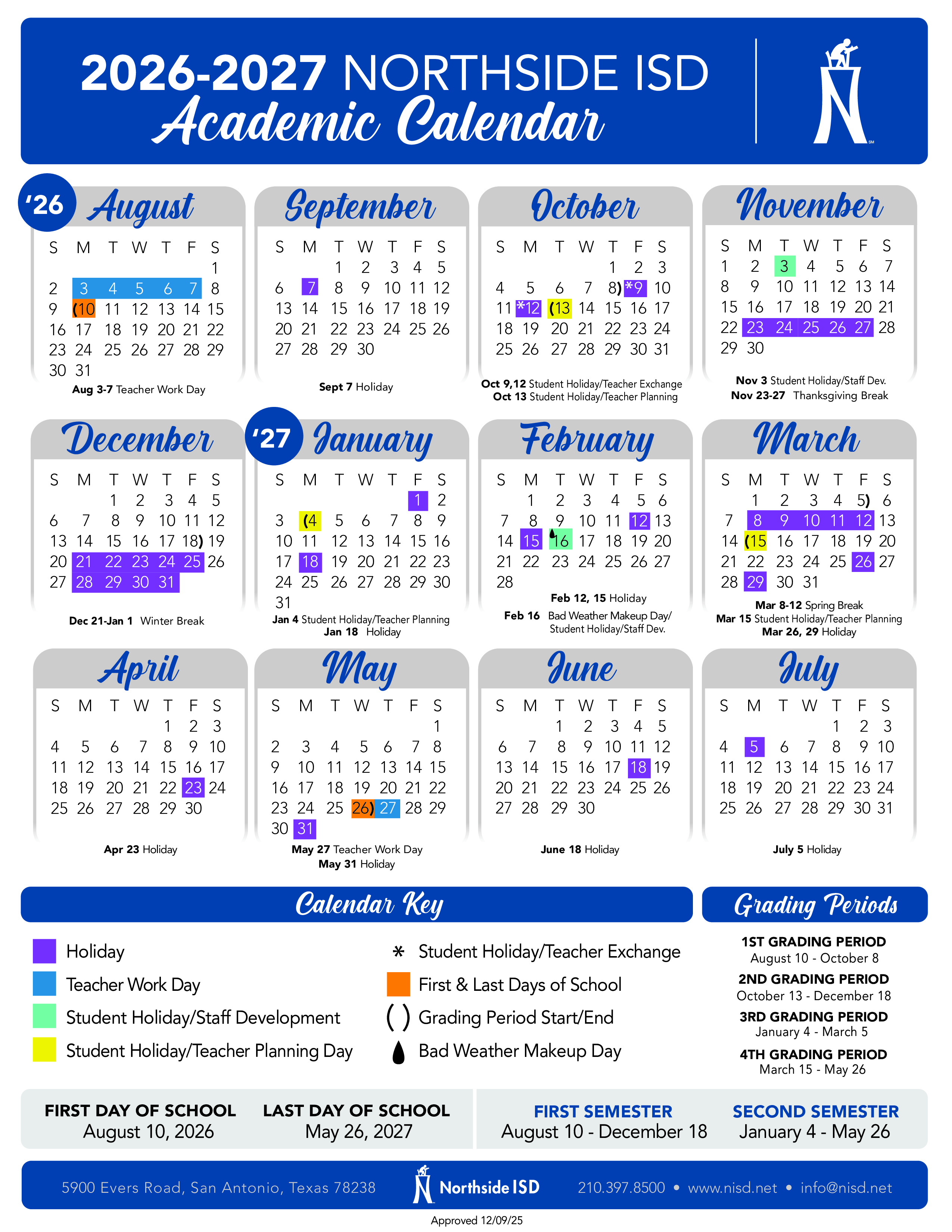 2026-2027 Calendar