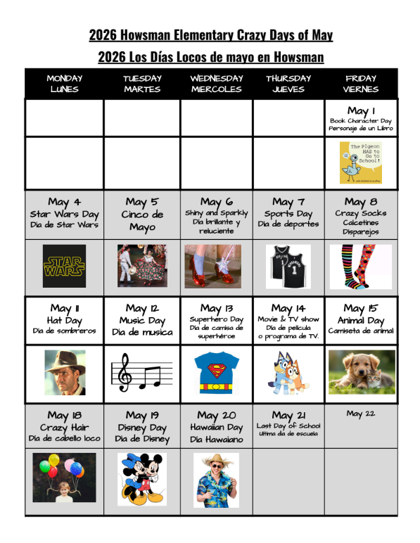 2026 Crazy Days of May english and Spanish