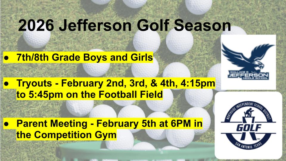 Jefferson Golf Season Information