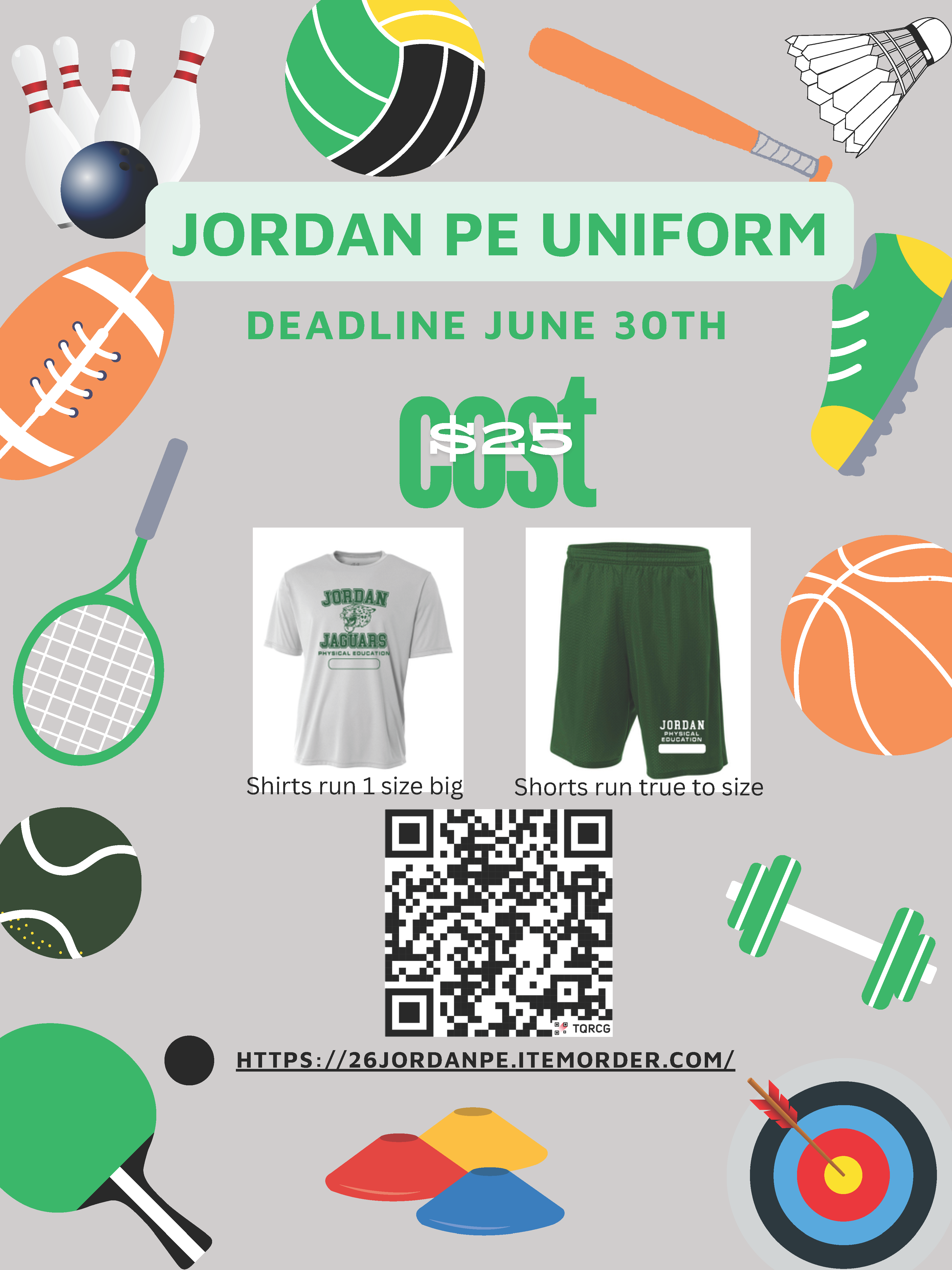 P E Uniform info flyer