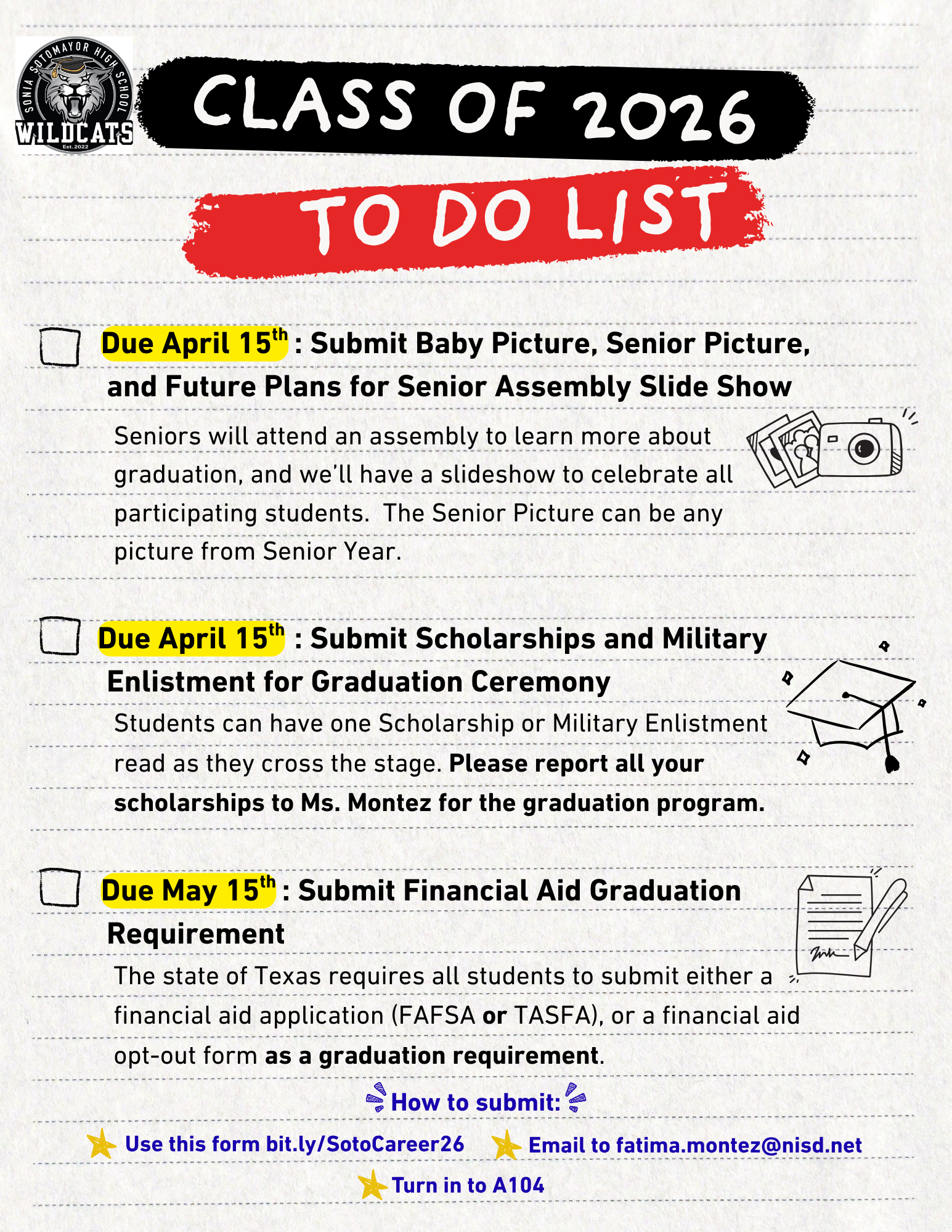 Class of 2026 To-do list