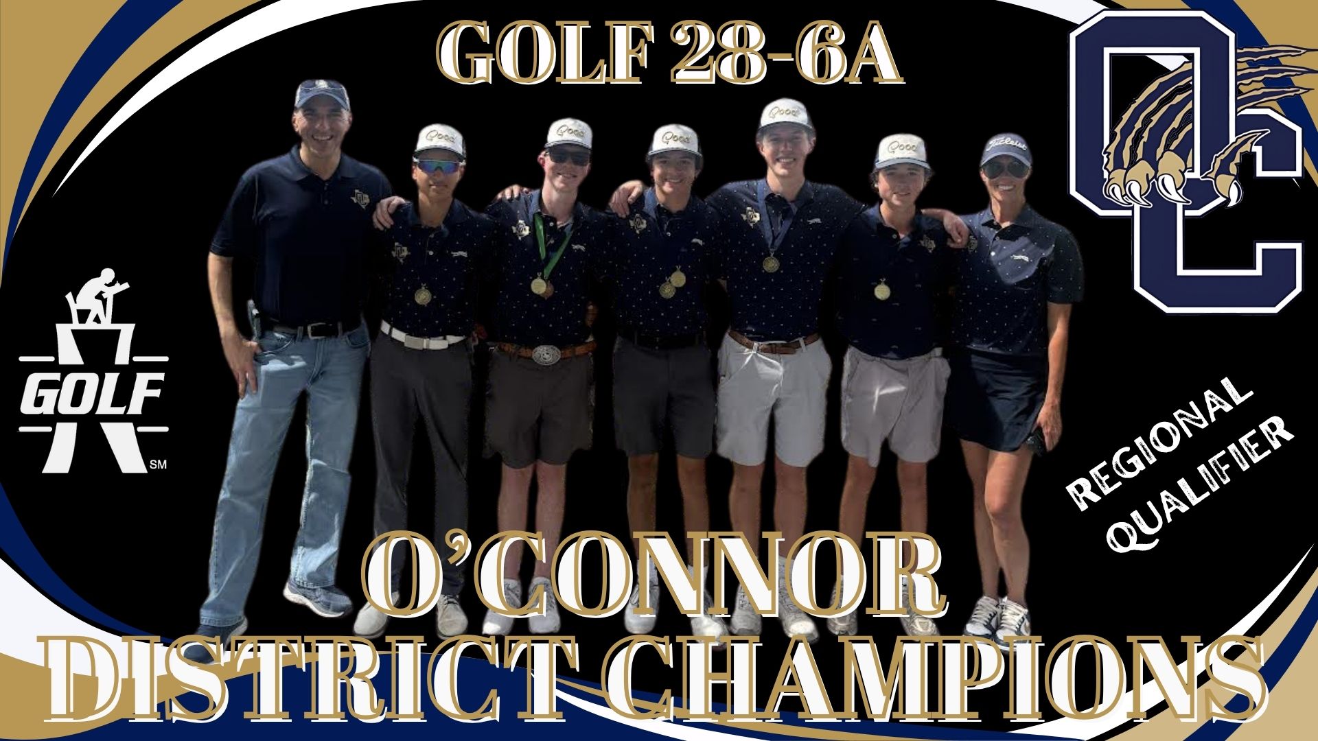 O'Connor Boys 28-6A Golf District Champions