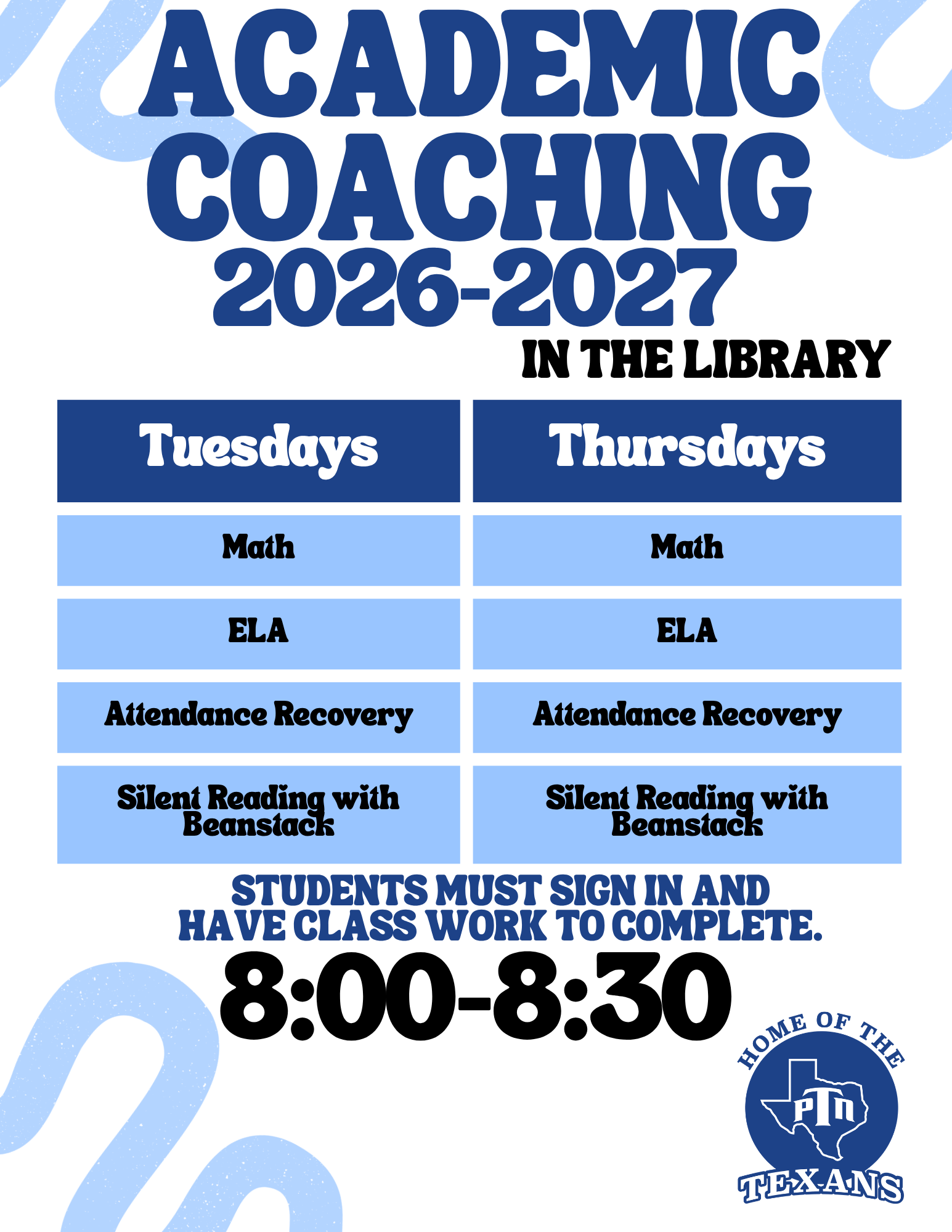 academic coaching flyer