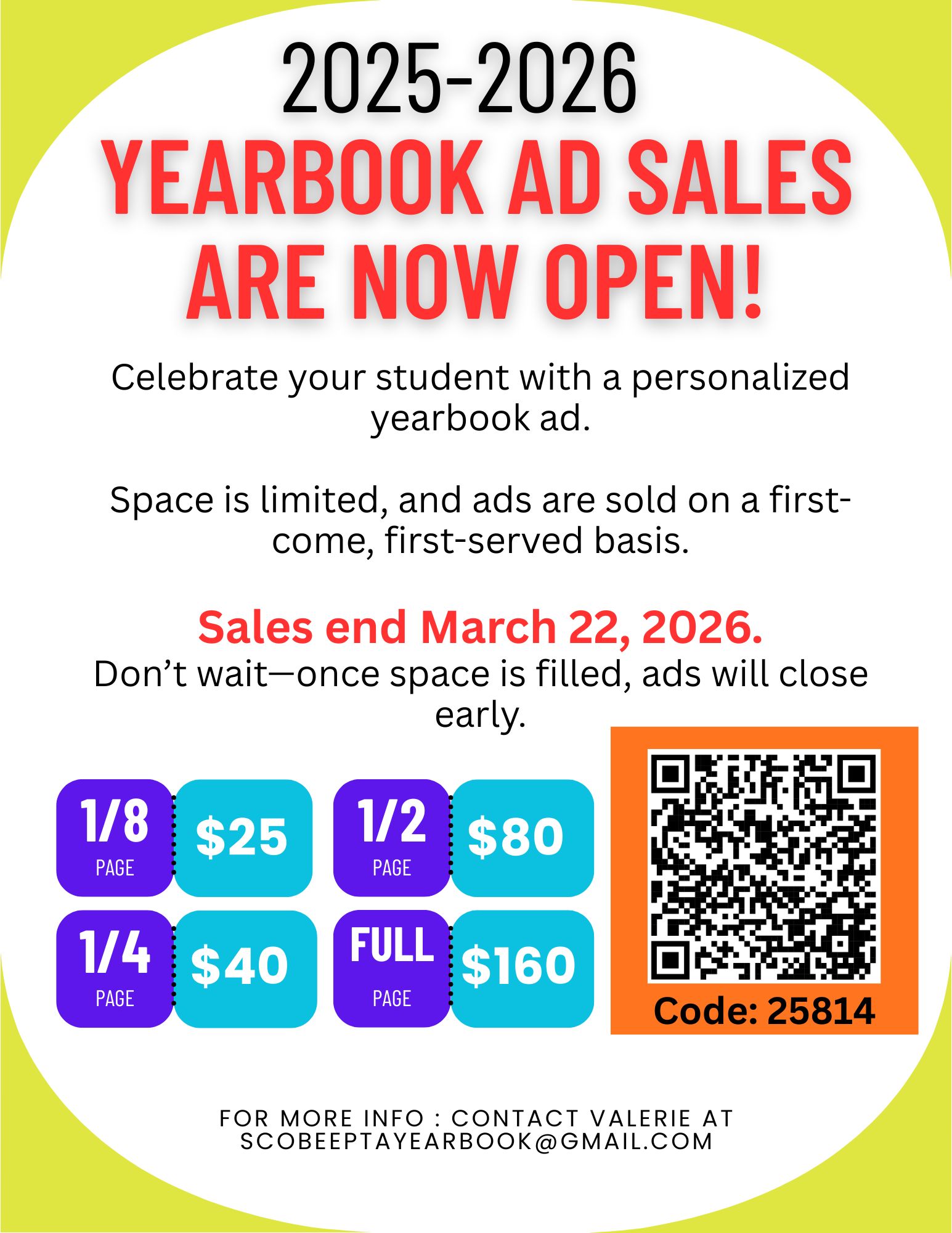 yearbook ad sales open