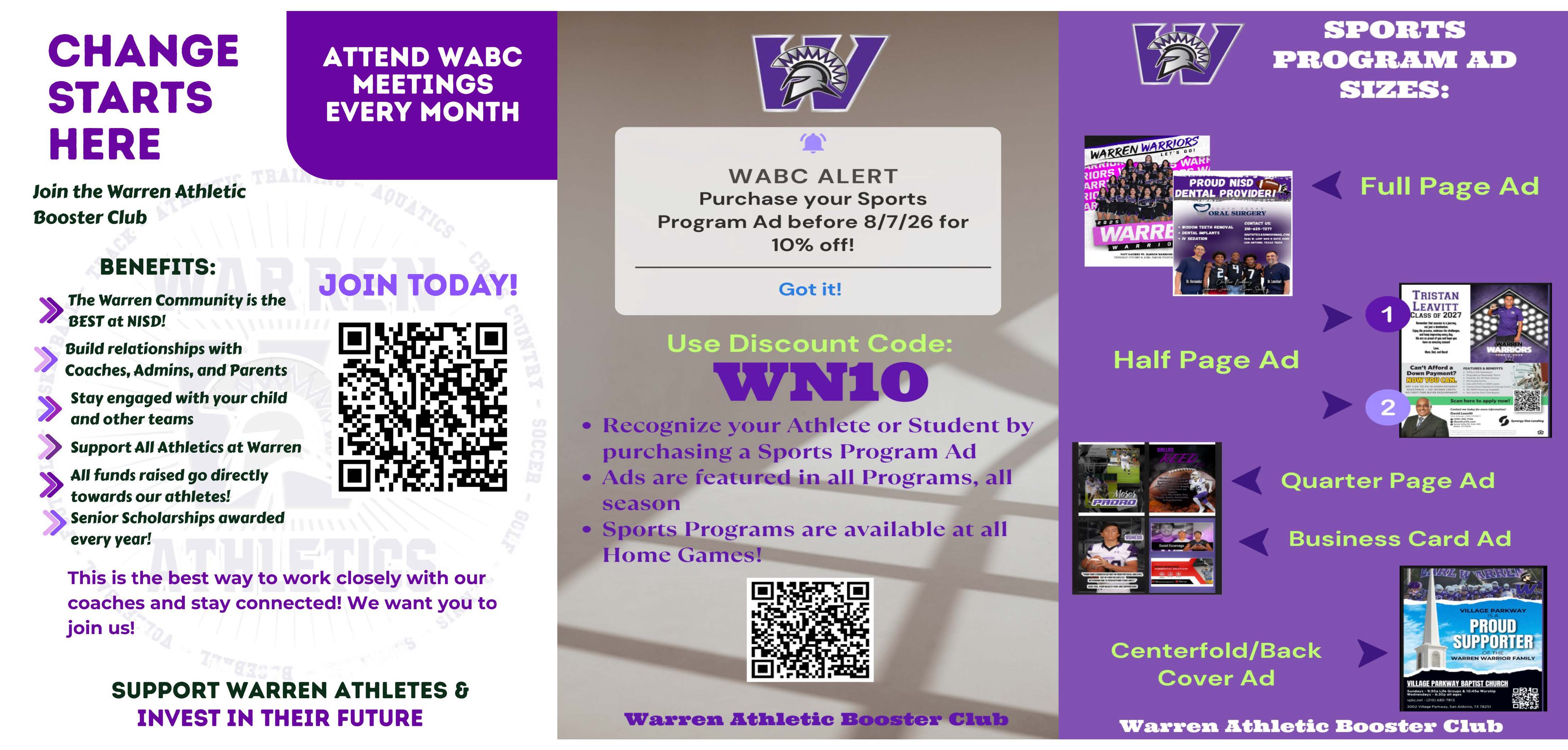 Athletics Booster Club info