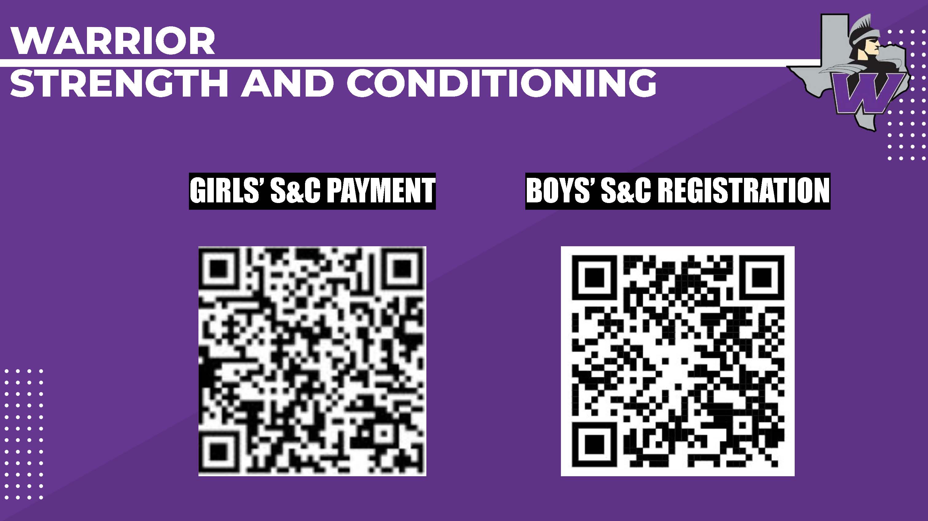 Athletics Strength & Conditioning info